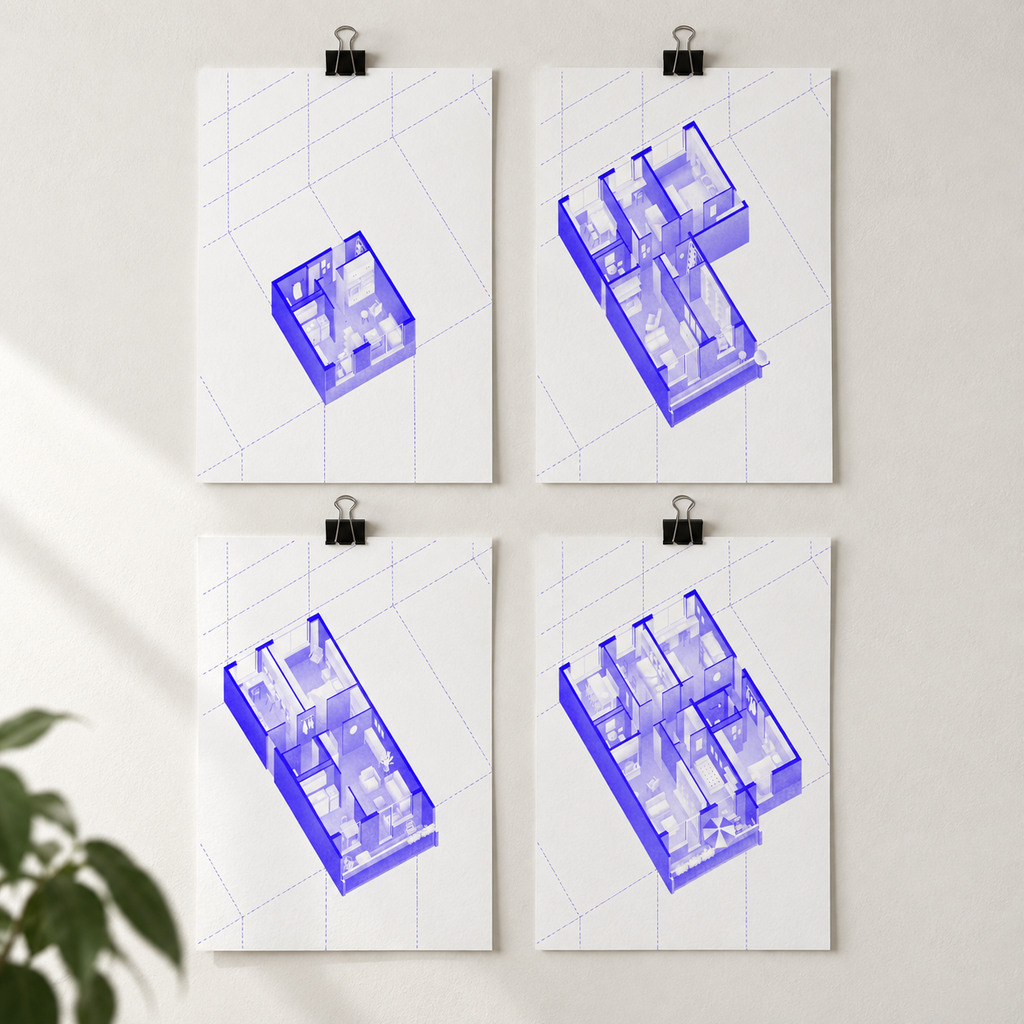 Poster WBS 70 Grundrisse